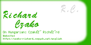 richard czako business card