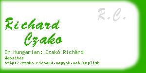 richard czako business card